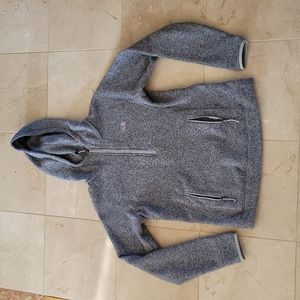 The North Face Quarter zip Hoodie Sweatshirt Grey